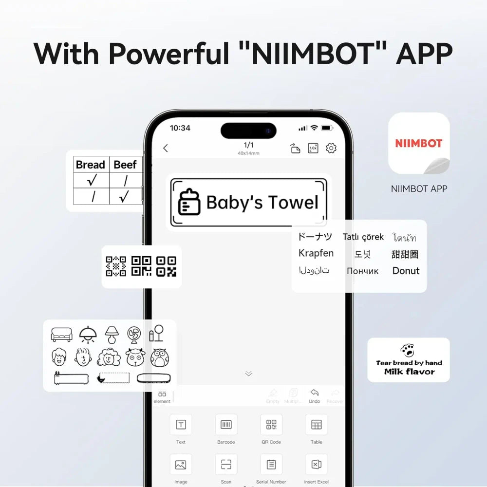 Portable Bluetooth Thermal Label Printer
