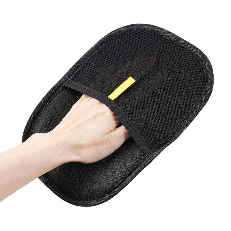 Pet Hair Remover Glove - Reusable Static Lint & Fur Cleaner (Black)