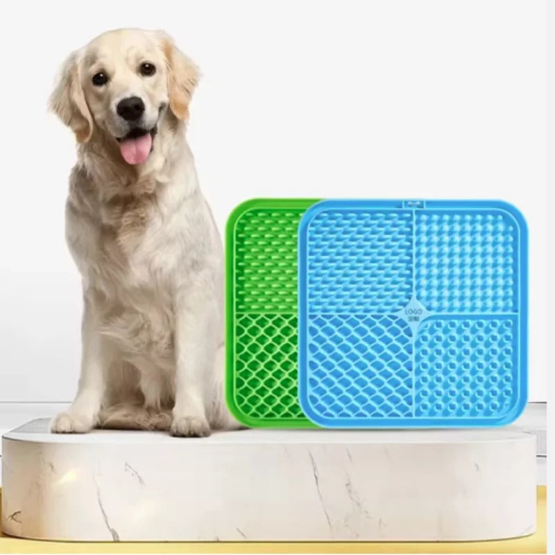 Silicone Lick Mat for Dogs & Cats - Slow Feeder Calming Snack Mat