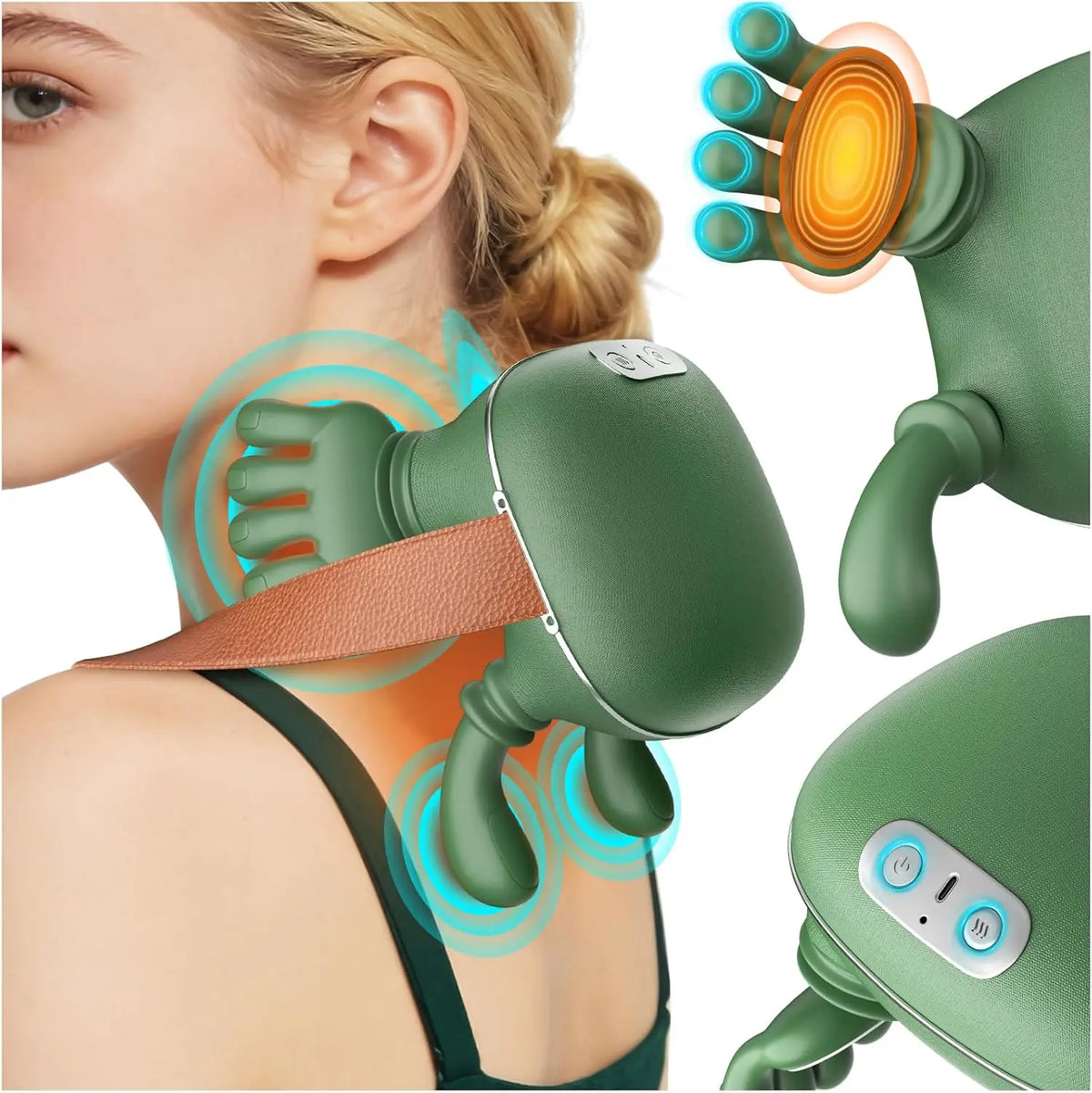 Wireless Neck & Shoulder Massager with Heat - 4D Kneading