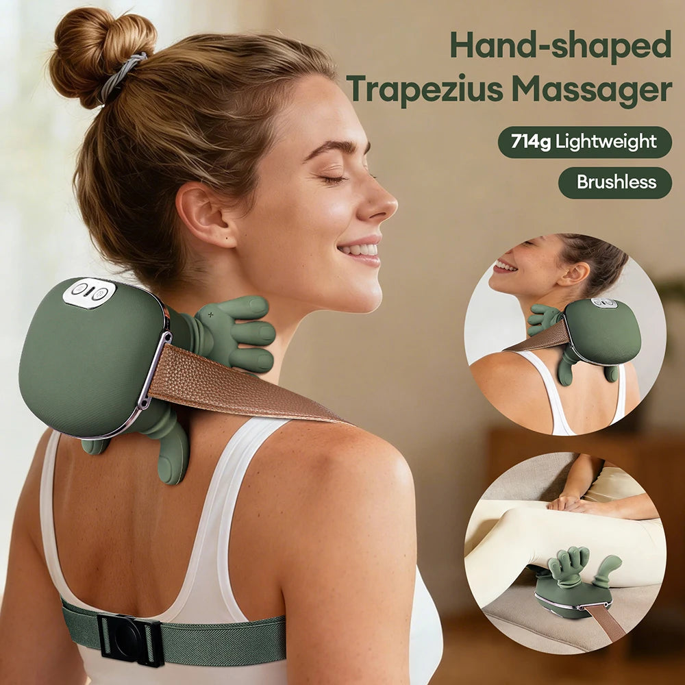 Wireless Neck & Shoulder Massager with Heat - 4D Kneading