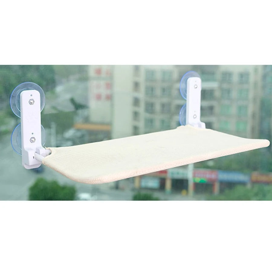 Cat Window Perch - Suction Mount Cat Hammock for Windows (Off-White)