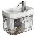 2.2L Automatic Pet Water Fountain - Quiet, Filtered, Stainless Tray